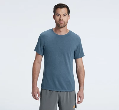 HOKA Merino Blend Kort Sleeve Løbetop Herre Turkis | FUTCG-6983