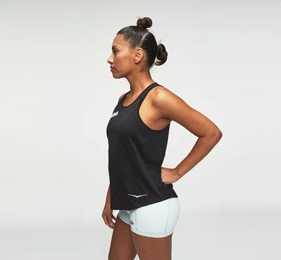 HOKA Performance Tank Løbetop Dame Sort | YCGMK-0967