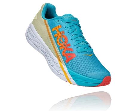 HOKA Rocket X Lifestyle Sko Herre Blå / Grøn | JBIMQ-9284