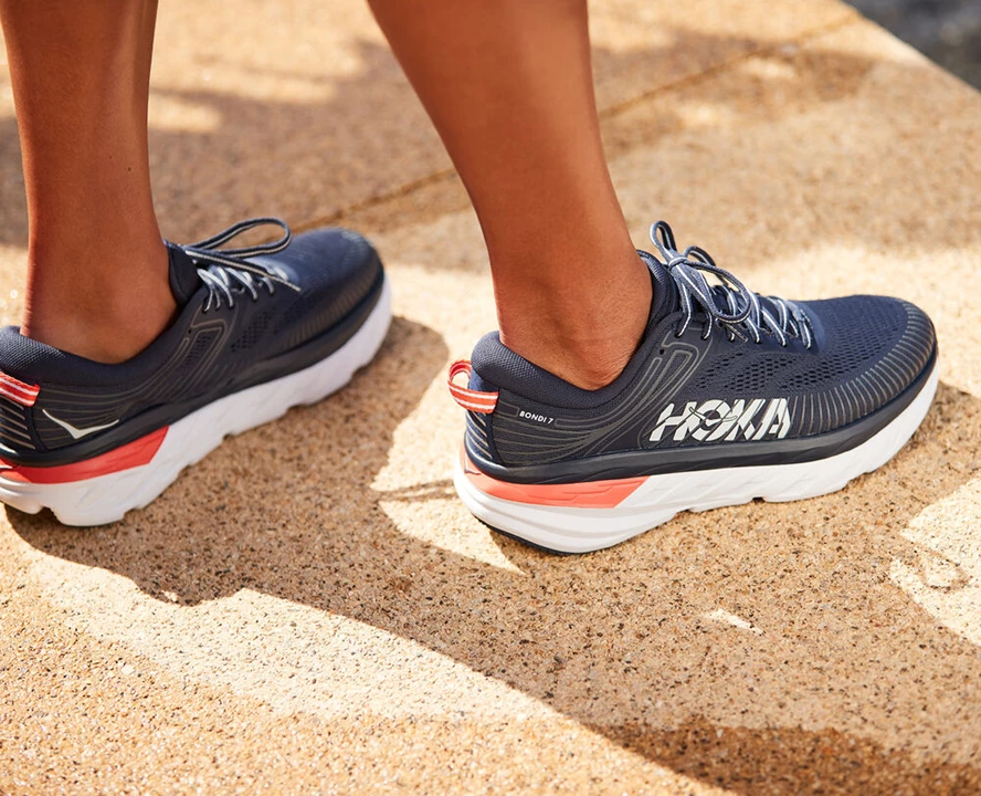 HOKA L besko Billig Bondi 7 Dame Sort Bl